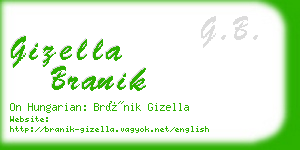 gizella branik business card